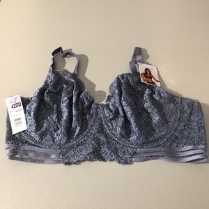NWT Joan Smalls Smart & Sexy Gray Bra Size 42DD